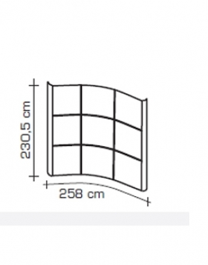 1080 Pop-Up Wall magnetico curvo Medium