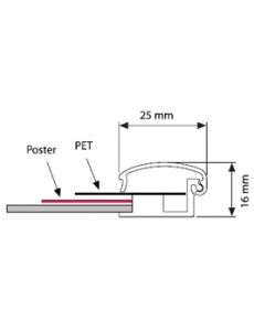 TUN0B2 Snap frame waterproof B2 50 x 70