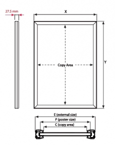  TU1075 Cornice retroilluminata LED BIFACCIALE B2