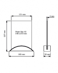 TUG0A5 Menù holder arc A5