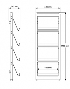 TU1012 Brouchure rack wall