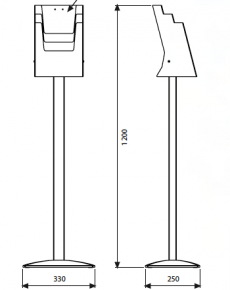 TU1030 Multiple brouchure stand