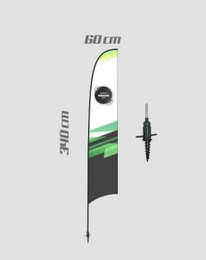 HS340 Aluminium pole vela M 